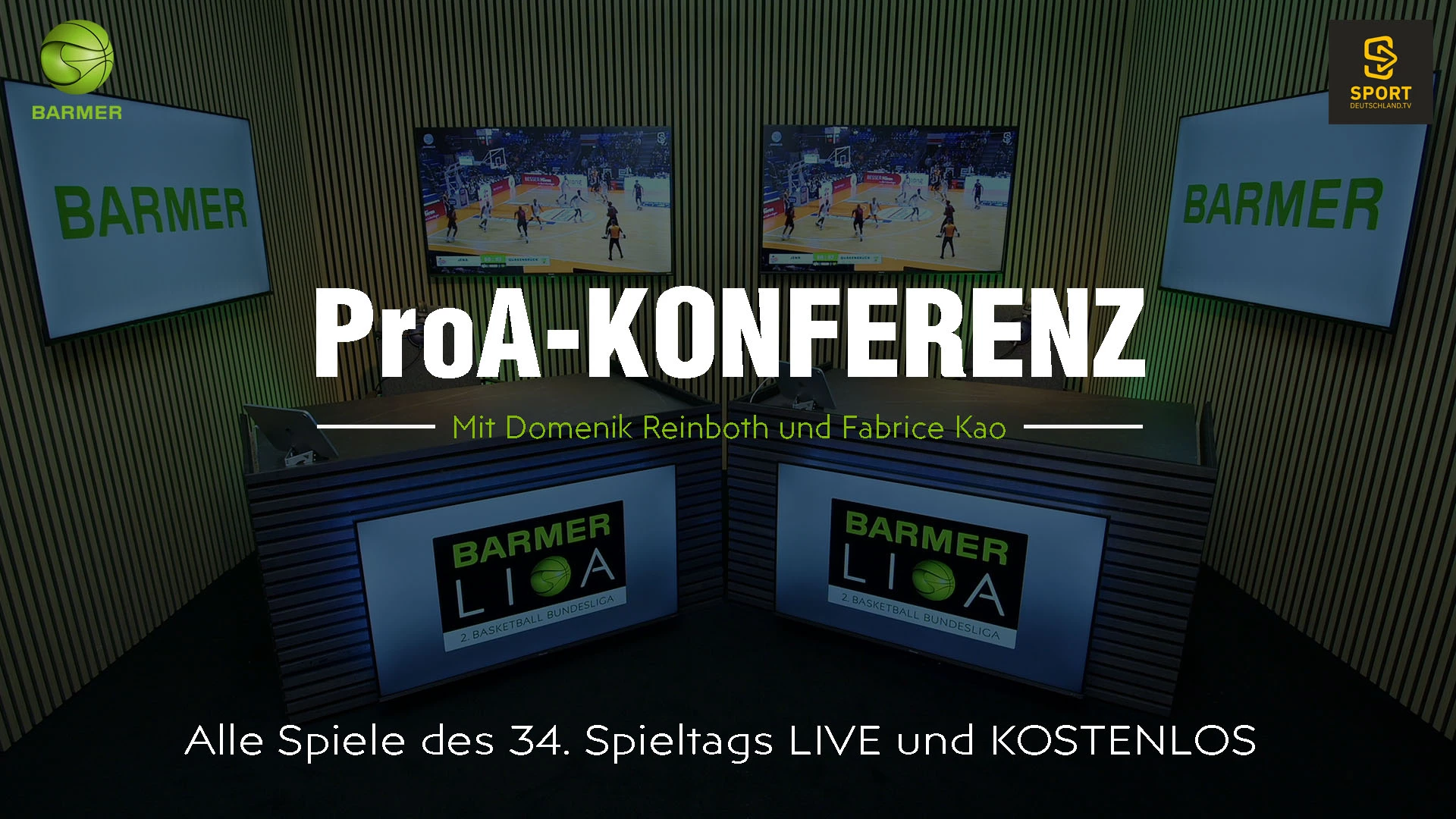 ProA: Die große Konferenz zum 34. Spieltag - kommentiert von Domenik Reinboth und Fabrice Kao 27.04.2024 um 18:45 Uhr auf 